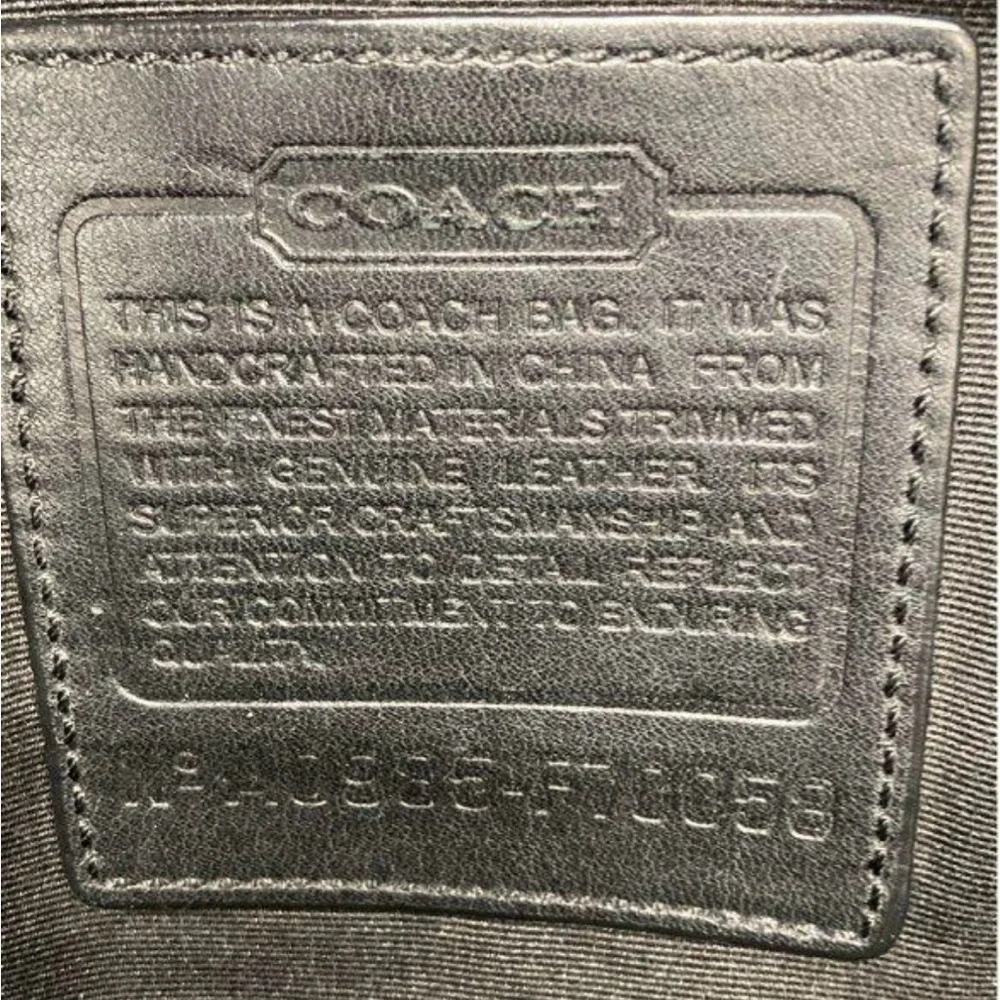 Coach Black Signature Laptop Bag with Detachable Strap